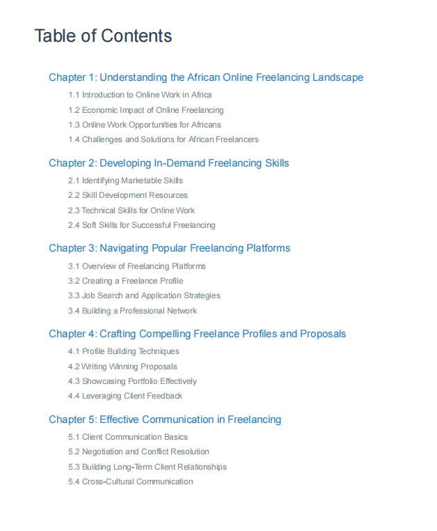 Master Freelancing and Skill Development in Africa FULL Course