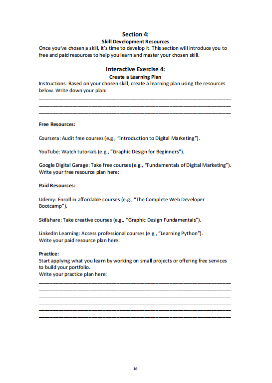 From Side Hustle to Success Workbook Only