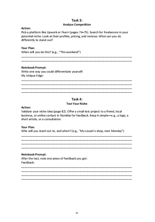 From Side Hustle to Success Workbook Only